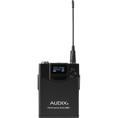 Audix AP61L10 Wireless Microphone System 522 MHz 586 MHz with R61 Receiver B60 Bodypack Transmitter and ADX10 Lavalier Microphone