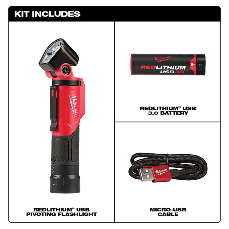 MILWAUKEE  2113-21 USB Rechargeable Pivoting LED Flashlight