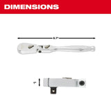 MILWAUKEE  48-22-9039 3/8" Drive 9" Flex Head Ratchet