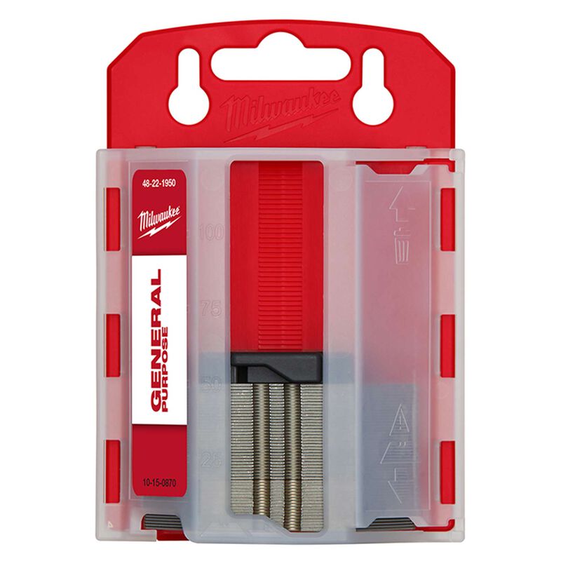 MILWAUKEE 48-22-1950 50 Piece General Purpose Utility Blades with Dispenser