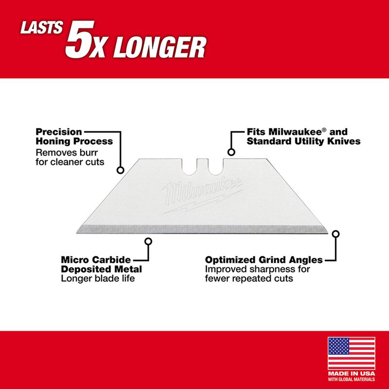 MILWAUKEE 48-22-1905 5 Piece General Purpose Utility Blades