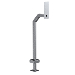 PEDESTAL PRO 22PE1-PAXT-01-304 42" Stainless Gooseneck Pedestal - Paxton Surface Mount Entry Panels