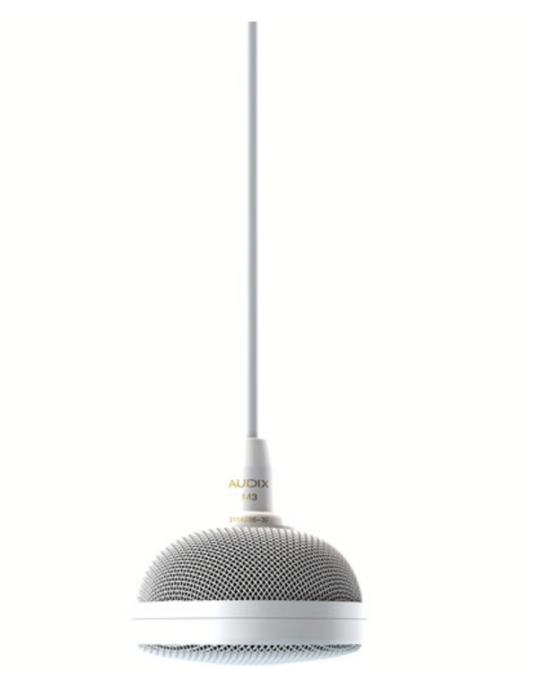 Audix M3W Tri-Element Hanging Ceiling Microphone, White