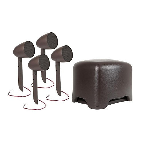 Episode ES-TERRAIN-HSUB-4.1 Terrain Series Includes (4) 4" Satellite Speakers and (1) 8" DVC Hardscape Subwoofer