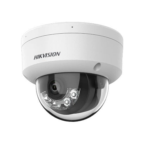 Hikvision DS-2CD3148G2-LISU ColorVu Smart Hybrid Light 4MP Dual Illumination Dome IP Camera, 2.8mm Fixed Lens, White