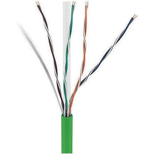 ADI PRO 0E-CAT6RGN CAT6 Riser Cable, 23/4 Solid BC, Unshielded, UTP, CMR/FT4, 1000' (304.8m) Reel in Box, Green