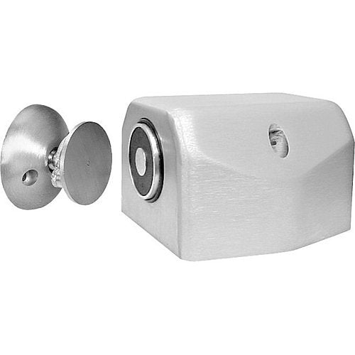 DynaLock 2801 2800 Series Floor Mount Electromagnetic Door Holder for Single Door, Satin Aluminum