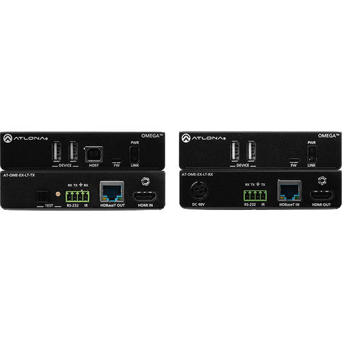 Atlona® AT-OME-EX-KIT-LT Omega 4K/UHD HDMI Over HDBaseT TX/RX Lite Extender Kit w/USB, Control