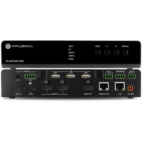 Atlona®AT-UHD-SW-510W Five-Input Universal Switcher with Wireless Presentation Link