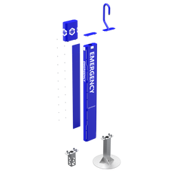 PEDESTAL PRO PRO Emergency Tower - 2N IP Safety/Force and Axis F1035-E/F44 156TOW-AXIS-01-ALU