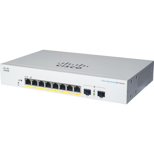 Cisco CBS220-8P-E-2G 8-Port Gigabit PoE Compliant Managed Network Switch with SFP