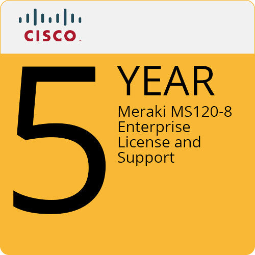 Cisco MS120-8 Access Switch with 5-Year Enterprise License and Support