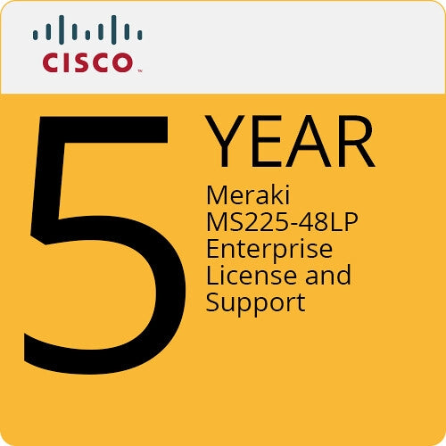 Cisco MS225-48LP Access Switch with 5-Year Enterprise License and Support