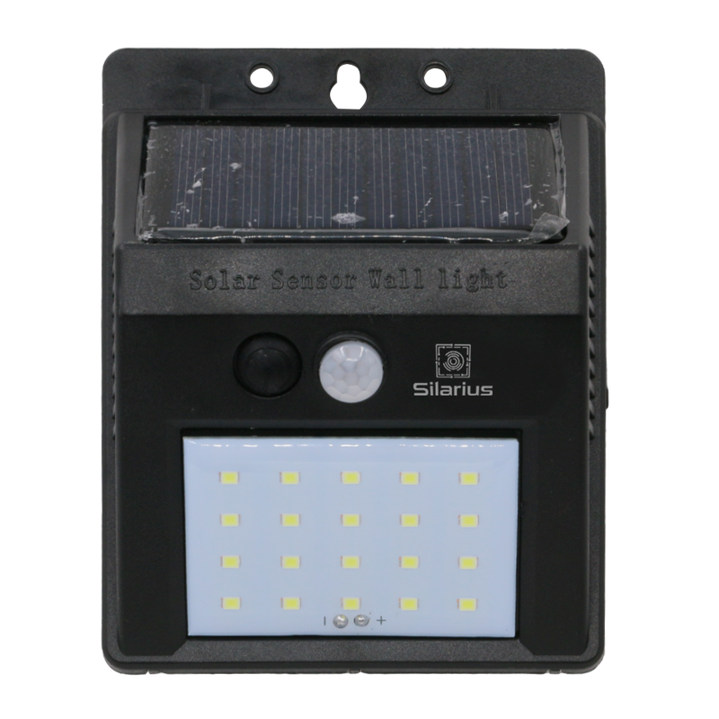 Silarius SIL-SOLARMOTION55 IP65 Solar PIR Motion detect light w Solar panel: 5.5V 100ma 0.55W