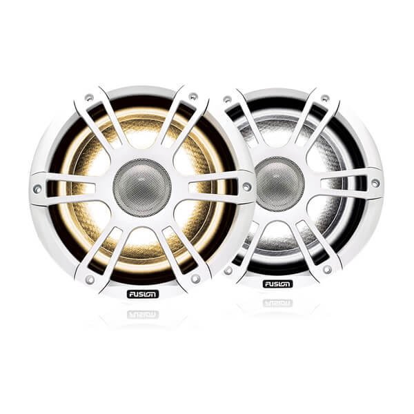 Fusion® 010-02434-10 Signature Series 3 8.8" 330 Watt Coaxial Sports White Marine Speakers (Pair) with CRGBW LED Lighting