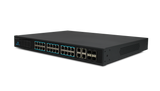 Silarius SIL-SW24POE 28 Ports POE switch with 24/100MB Ports PoE+, 4 Gigabit Uplinks, and 4 SFP Slots Uplink - 370W POE