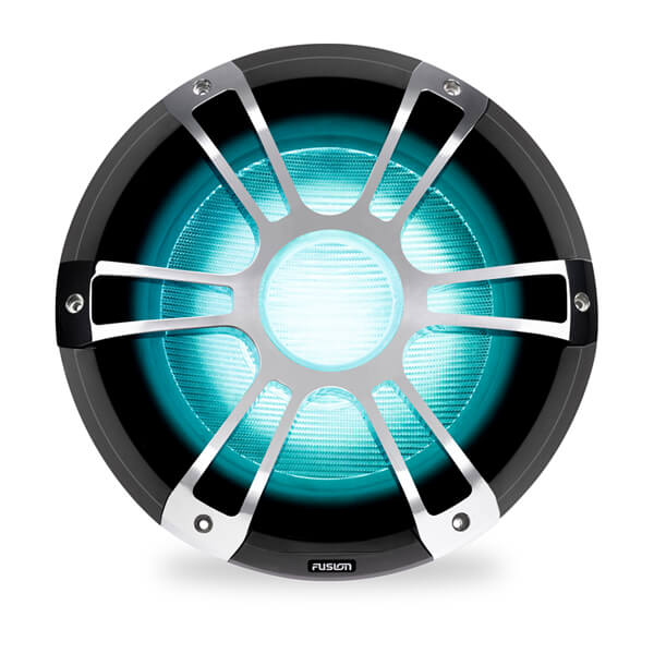 Fusion® 010-02436-11 Signature Series 3 12" 1,400 Watt Sports Chrome Marine Subwoofer with CRGBW