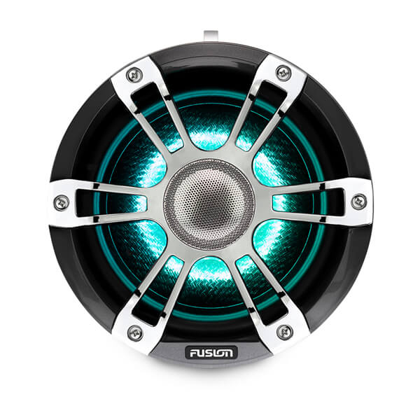 Fusion® 010-02438-00 Signature Series 3 6.5" 230 Watt Sports Chrome Marine Wake Tower Speakers (Pair) with CRGBW