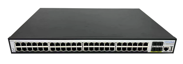 Silarius SIL-B48M3POE1G500 48 Ports 10/100/1000Mbps Gigabit Layer3 Managed PoE+ switch with 4 Ports 10G SFP+ Uplink, 1 Console, 6KV surge protection, 500W, rack mount installation