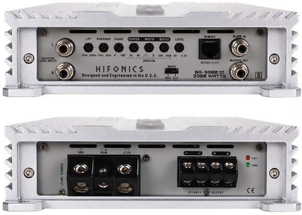 Hifonics BG-3300.1D BRUTUS Gamma BG Series 3,300-Watt Max Monoblock Super D-Class™ Amp