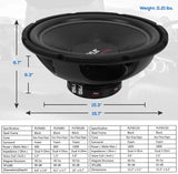 Pyle PLPW12D Power Series Dual-Voice-Coil 4Ω Subwoofer (12", 1,600 Watts)