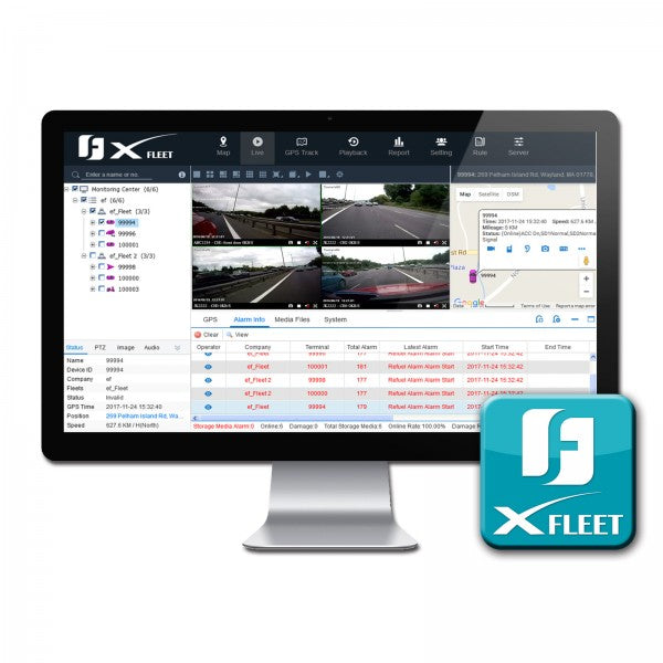 Everfocus XFleet2060SW XFleet Software, 2 Year Subscription, Up To 60 Vehicles