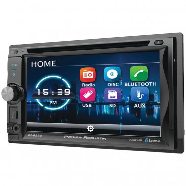 Power Acoustik PD-625B 2-DIN DVD,w/ Bluetooth & 6.2” Detachable LCD