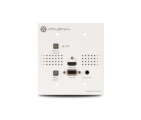 Atlona® AT-HDVS-150-TX-WP Conferencing Wallplate Switcher for HDMI and VGA with HDBaseT Output - 2x1