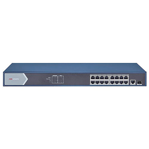 Hikvision DS-3E0518P-E 16-Port Gigabit PoE-Compliant Unmanaged Network Switch