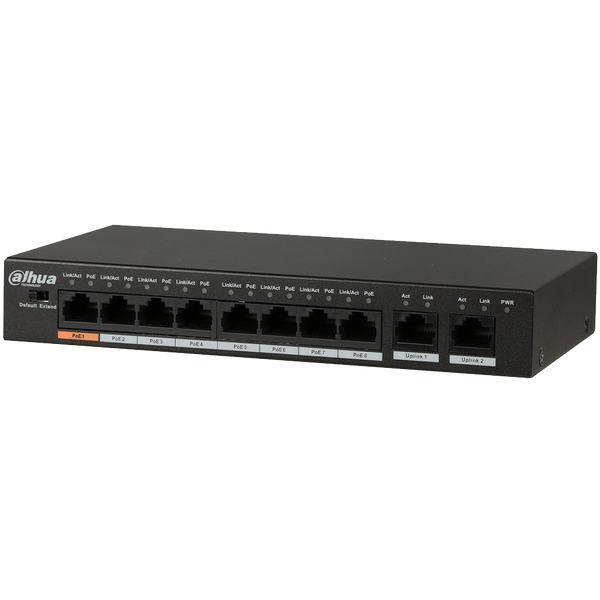 Dahua Technology DH-PFS3010-8ET-96 10-Port Fast Ethernet PoE+ Switch