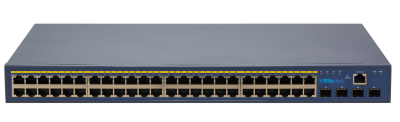 Silarius SIL-A48M3POE1G800 52 Ports Managed L3 POE+ switch with 48 Gigabit Ports PoE+, and 4x10G SFP Slots Uplink - 800W POE+