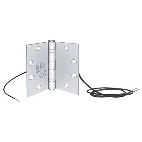 SDC PTH-10QDPS PTH Series 10-Conductor Power Transfer Hinge with Door Position Status (DPS), (10x) 28 AWG, Dull Chrome