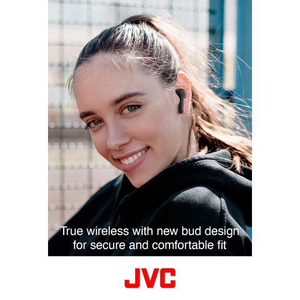 IN STOCK! JVC HA-A8TB In-Ear True Wireless Stereo Bluetooth® Earbuds with Microphone and Charging Case (Black)