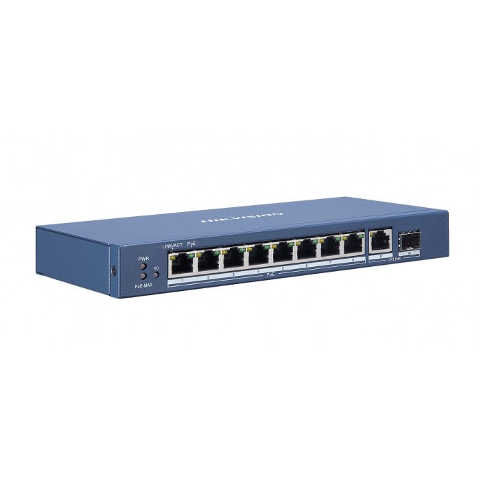 Hikvision DS-3E0510P-E 8 Port Unmanaged Gigabit PoE Switch