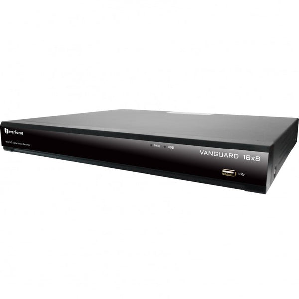 EverFocus Vanguard16x8H-2T 16 Channel H.265 Hybrid Video Recorder, 2TB