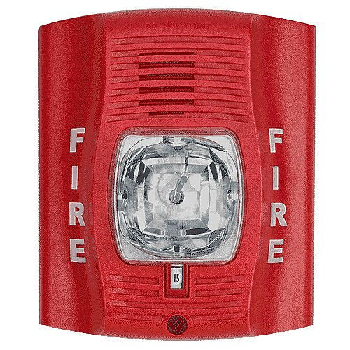 System Sensor P4RK-R SpectrAlert Advance Outdoor Selectable Output Horn Strobe, 4-Wire, Standard CD, "FIRE" Marking, Red (Replacement Model)