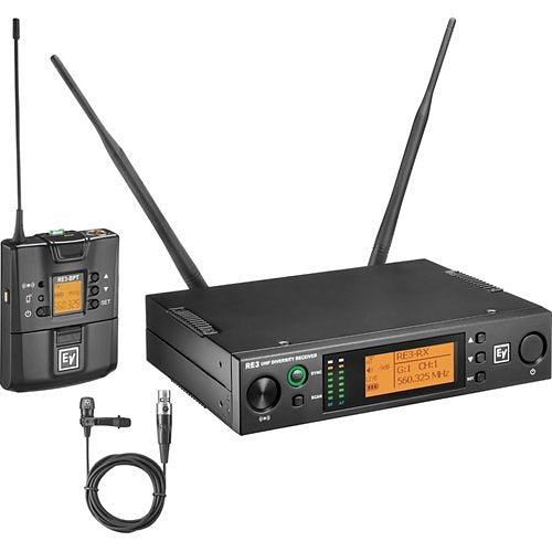 Electro-Voice RE3-BPCL-5H  UHF Wireless Set with CL3 Cardioid Lavalier Microphone, RE3-BPT Bodypack Transmitter, RE3-RX Diversity Receiver