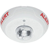 System Sensor SCWL-CLR-ALERT L-Series Indoor Selectable Output Ceiling Mount Strobe, Clear Lens, "ALERT" Marking, White